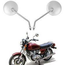 Chrome Round Motorcycle Rearview Side Mirror For Suzuki GS1000 GS750 GS550 GS400