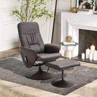 Homcom Relaxsessel Mit Liegefunktion Massagesessel Mit FußHocker Braun