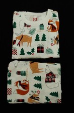 The Children's Place Unisex Kid's Animal Snug Cotton Pajama Set CN6 White Size 8