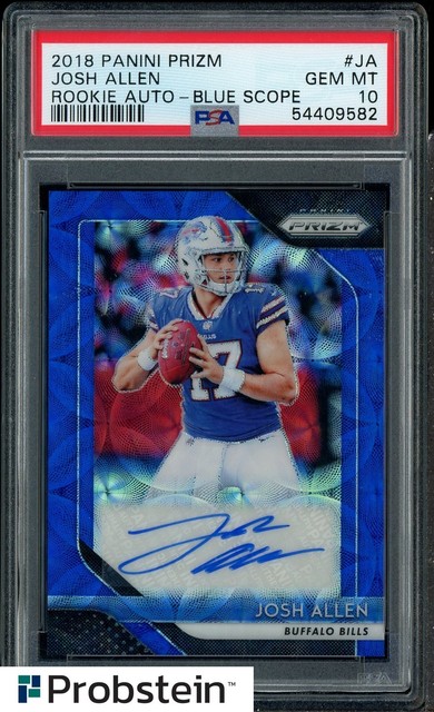 2018 Panini Blue Scope Prizm #JA Josh Allen RC Rookie AUTO 53/99 PSA 10 GEM MINT