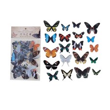 40Pcs DIY Butterfly Paper Stickers Scrapbooking Planner Album Journal Stationery