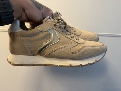 Voile Blanche Herren Sneaker Wildleder Beige Low Top Schnürung Gr. 40