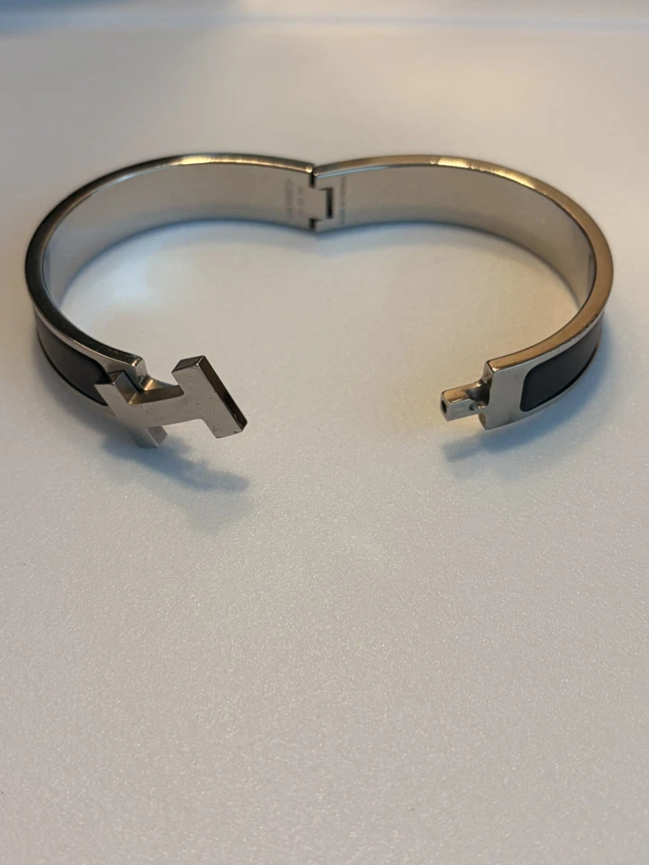 Pulsera Hermes Clic HH Talla T5 Auténtica Noir Mat Negra Foto 2 de 4