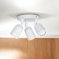 Deckenspot Deckenstrahler 3-Flammig Weiß Ø 15 Cm Klein Rund GU10 Schwenkbar