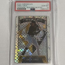 2022 Chronicles Crusade #3 Oneil Cruz RC PSA 10 Building Blocks - Pirates Rookie