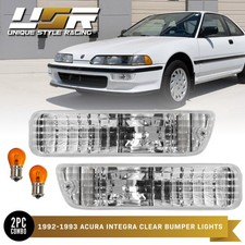 Depo Front Clear Bumper Signal Lights For 92-93 Acura Integra Rs Gs Ls Gsr