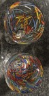 Multi Color Confetti Speckled Martini Or Wine Glasses~Set Of 4~ Cute — photo 3