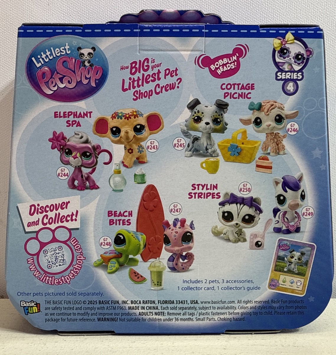 PET SHOP BOYS 4CDセット Littlest Pet Shop G7 Series 4 PET PAIRS Purple Paw (STYLING