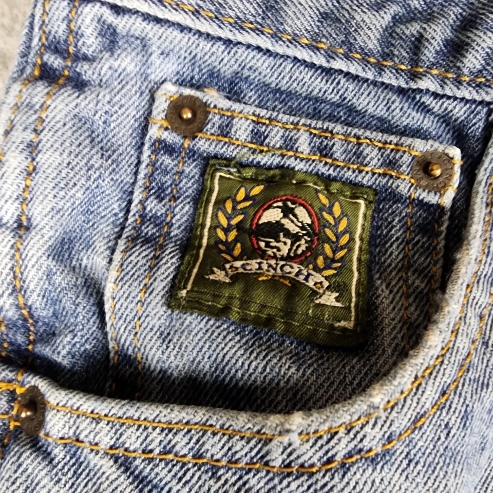 Cinch Jeans Mens 27x34 Blue Relaxed Fit Tapered Cowboy Ranch Western Green Tag - Image 2 of 4