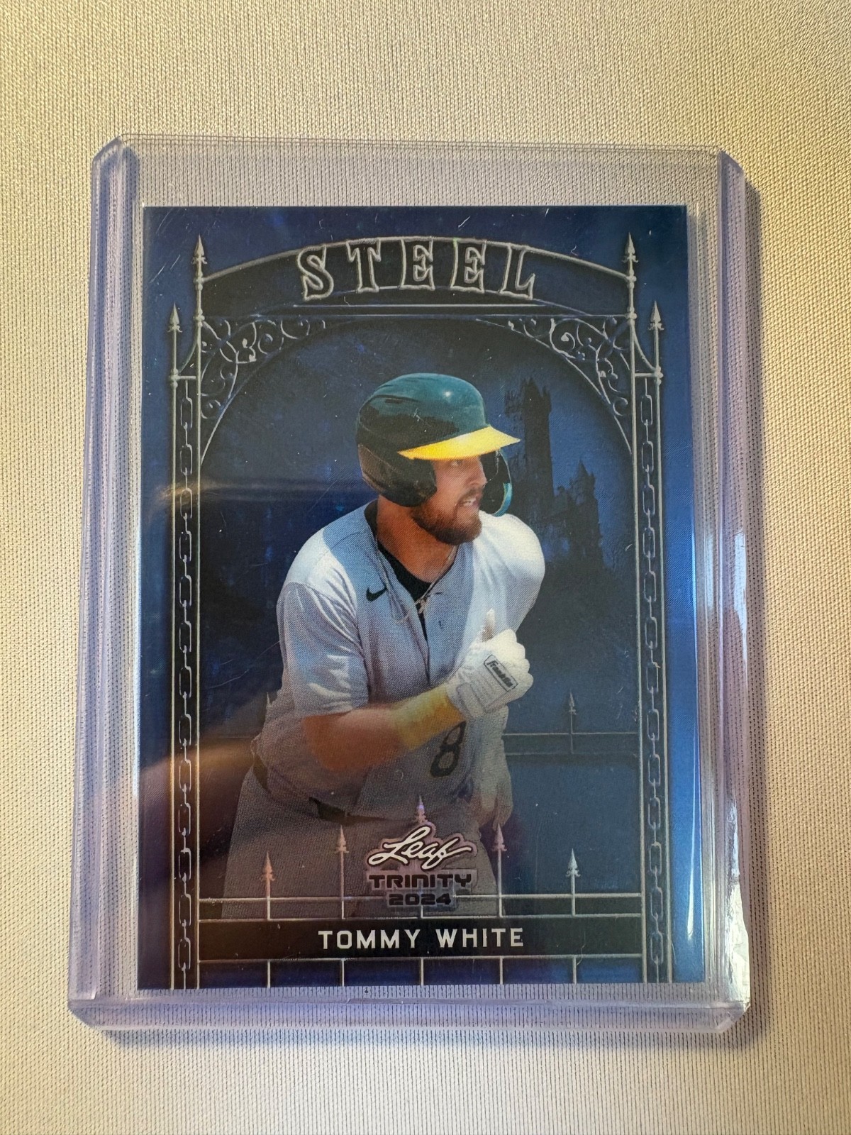 2024 Leaf Trinity Tommy White Steel Blue Star Refractor /99 #S-93