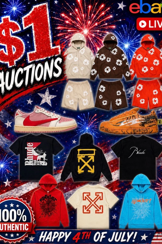 $1 Sunday Special🎉 Off White+Rhude+Denim Tear+Sp5der+Supreme+Civil+Shoes🎉