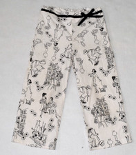 Vintage Kids Pants Maria Casero Size 7 90s Paris Cafe Scenes Made USA