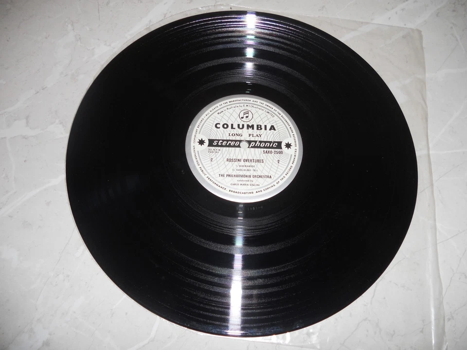 SAX 2560 AUS ED1 Rossini "Giulini Conducts Rossini Overtures" LP B/S Columbia EX - Image 4 of 4