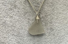 Sterling Silver, Sea Glass Pendant Necklace