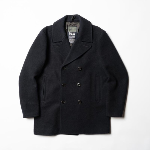 Men G-Star Raw Coat Navy Wool 42 / XL / 50