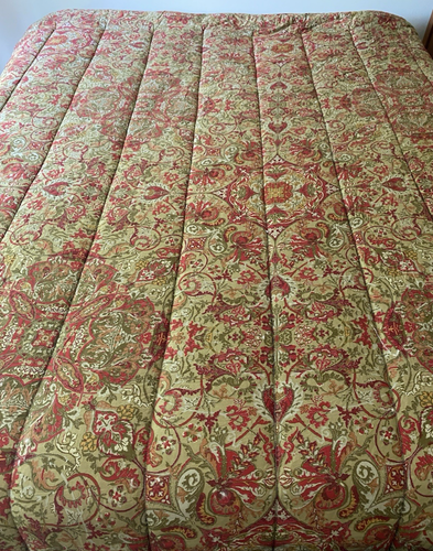 Ralph Lauren Randolph Galahad QUEEN Comforter Red Olive EXCELLENT Paisley 88x86 - Picture 2 of 6