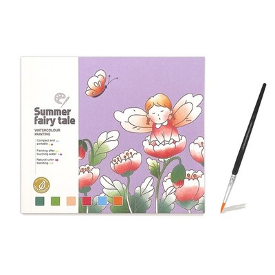 Fairy Tale Watercolor Painting Book, 20 Pages Art Practice Pad, Portable Wate...