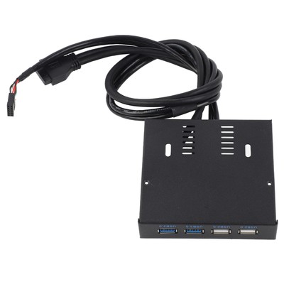 3.5in Front Panel USB3.0 Hub High Speed 4 Port Internal Combo Bracket Adapte Fit