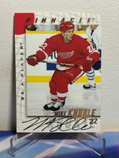 1997-98 Pinnacle BE A PLAYER Hockey MIKE KNUBLE #43 ROOKIE AUTO ON-CARD