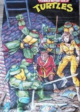 Teenage Mutant Ninja Turtles TMNT Poster 31" X 21" 1988 Mirage Studios