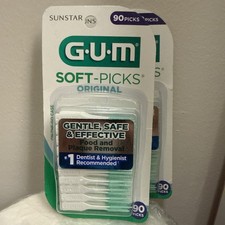 LOT OF 2: Sunstar GUM Soft Picks Dental Picks - Pack of 90
