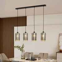 Lucande Pendelleuchte 'Sterzy' (Modern) In Alu Aus Glas (4 Flammig, E27) - Decke