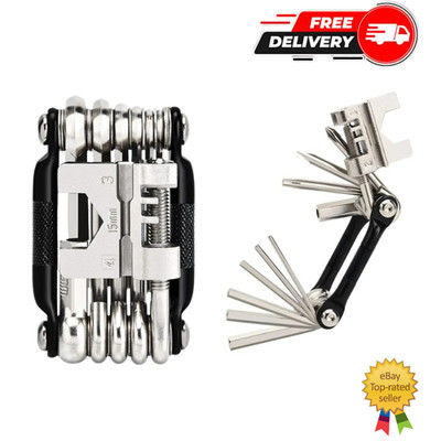 16 in 1 Fahrrad Multitool Kettensplitter Schraubenschlüssel Schraubendreher MTB Rennrad UK