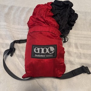 Eno DoubleNest Hammock - Portable with 400lb capacity Red/Charcoal