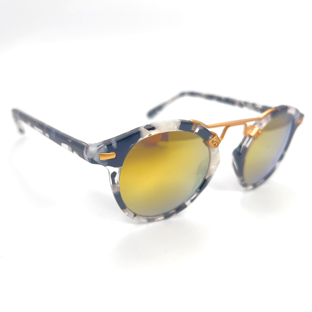 KREWE St Louis Amalfi Mirrored Multicolor Sunglasses KREWE St. Louis Confetti Mirror Polarized 24K Sunglasses | eBay main image 2
