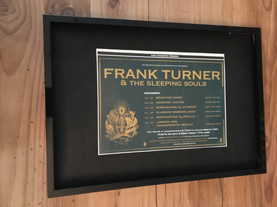 Frank Turner-2011 uk tour-A4 framed advert