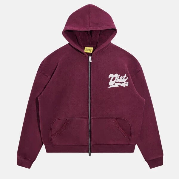 Диета начинается с понедельника Темно-бордовая махровая куртка на молнии DSM-HOL24-009, размер L