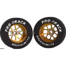 Pro Track Bulldog 1-1/16 x .435 Gold Drag Rear Wheels for 3/32 axle