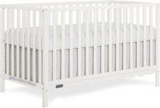 Dream on Me Synergy Wave 5-In-1 Convertible Full Size Baby Crib, Cream