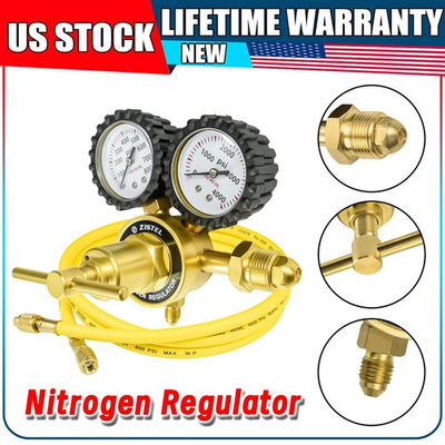 #ad New Nitrogen Gas Regulator 0 800 PSIG HVAC Purging Pressure Charge with Hose US $37.99