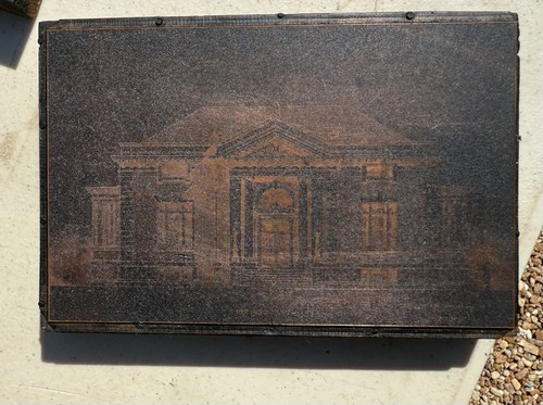 7 1920s Vintage Printers Letterpress Copper Wood Blocks Boston - Picture 6 of 19