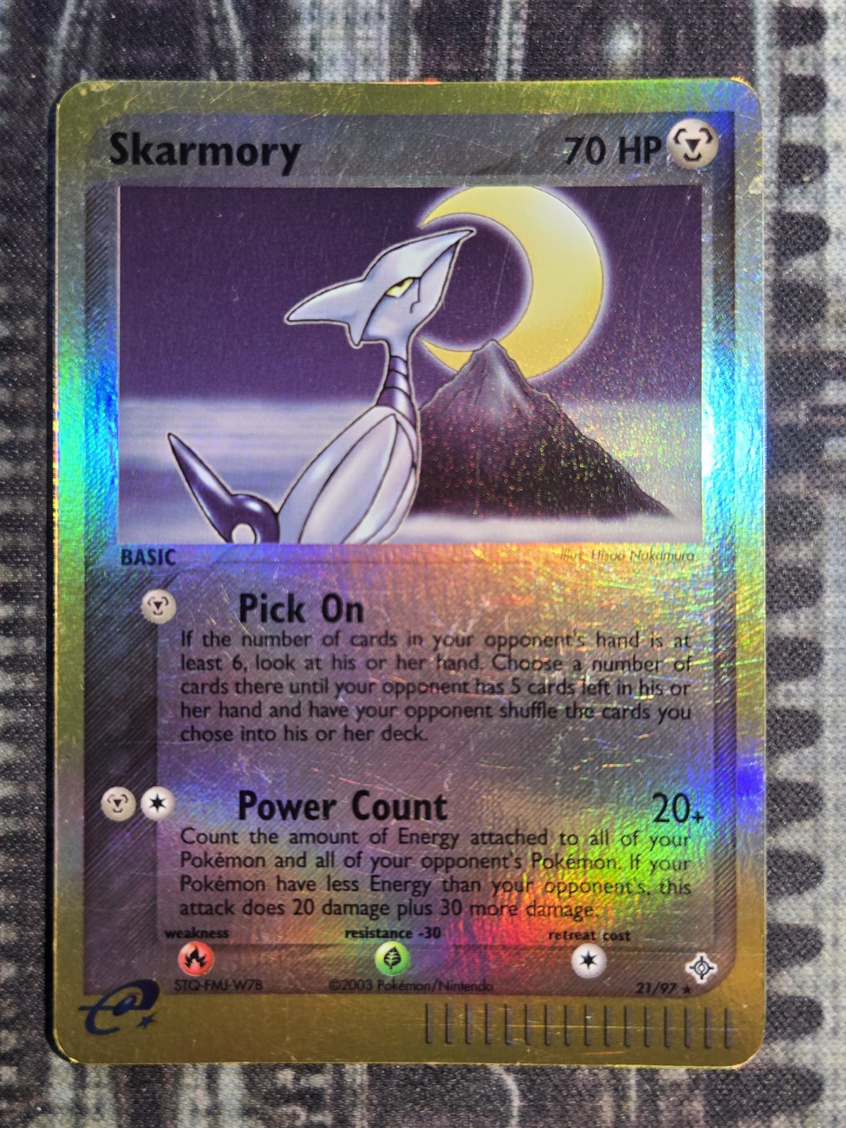 Skarmory 21/97 - Pokemon Dragon Reverse Holo Foil NM Near Mint