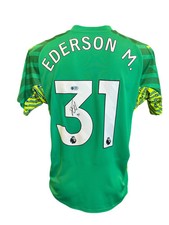 EDERSON MORAES SIGNED 2024/25 MANCHESTER CITY GK SHIRT (ACG CERT AG17218)