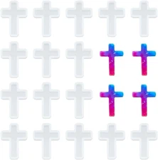 New arricraft 10 Pcs Cross Silicone Resin Molds 1 5 x1 Epoxy Resin Molds