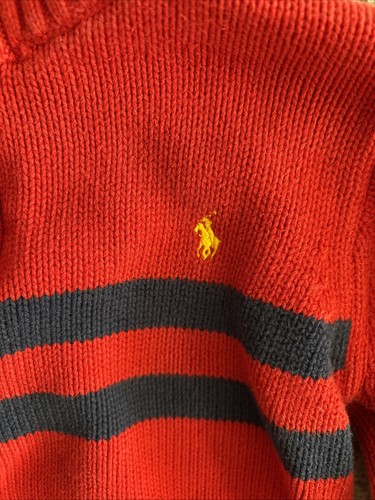 Polo Ralph Lauren Izod Lacoste Sweaters Boys 7 Stripes Cotton Lot 2 Preppy Vtg - Picture 4 of 16