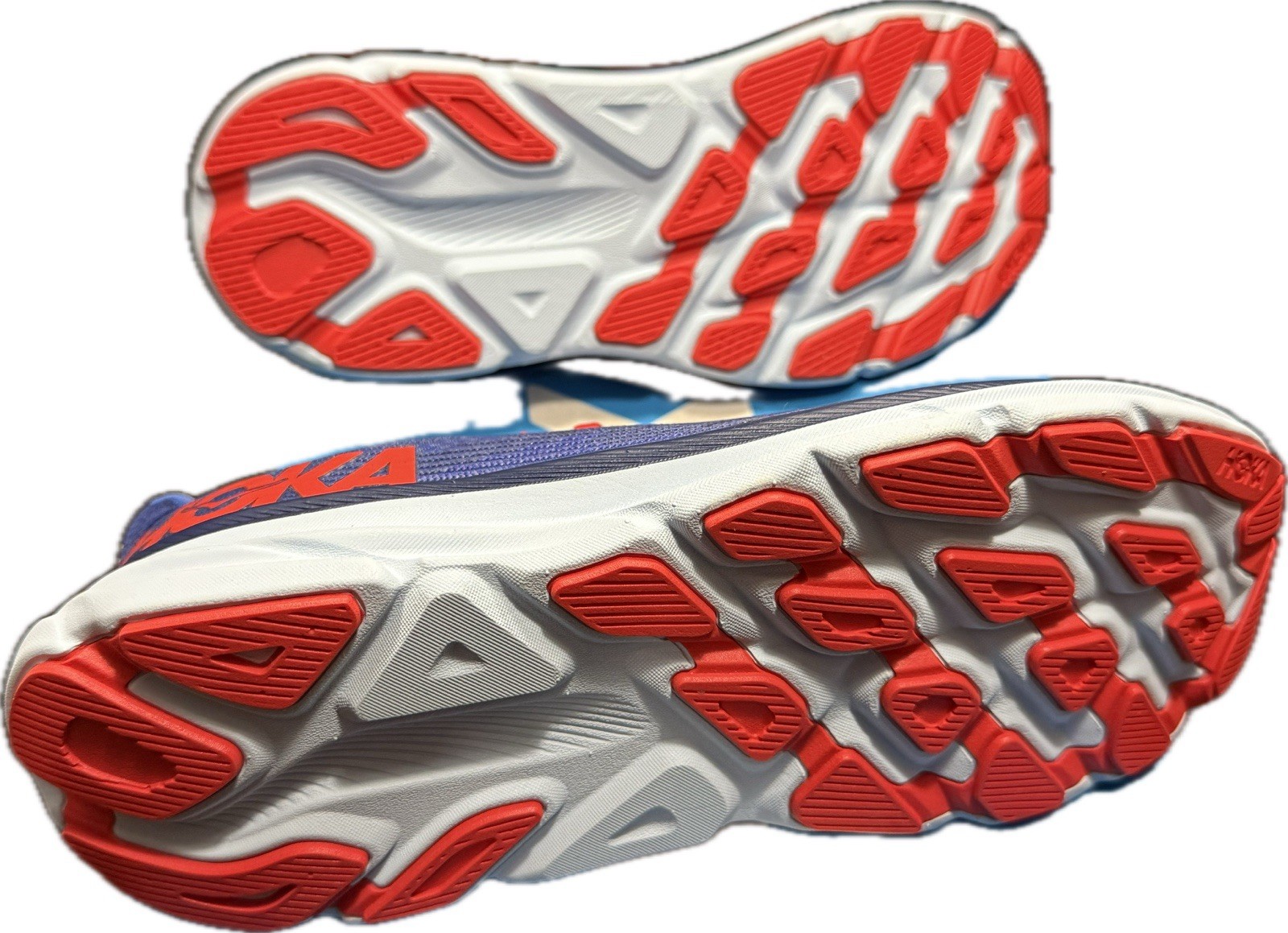 Kids Size 6.5 MD Hoka One  Clifton 9 Blue Red Shoe Sneaker 1131170 BBDGB NEW thumbnail 4