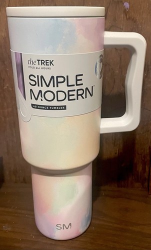 SIMPLE MODERN Stainless Steel Insulated 40 oz Trek Tumbler - Tie Dye - NEW - Picture 1 of 4