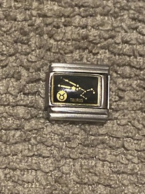 Neu Schwarz Sternzeichen Stier Silber Charm passt allen 9mm Klassisch Italienisch Armband