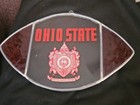 OHIO STATE BUCKEYES 4×6" STAINED GLASS FOOTBALL VINTAGE! — photo 1