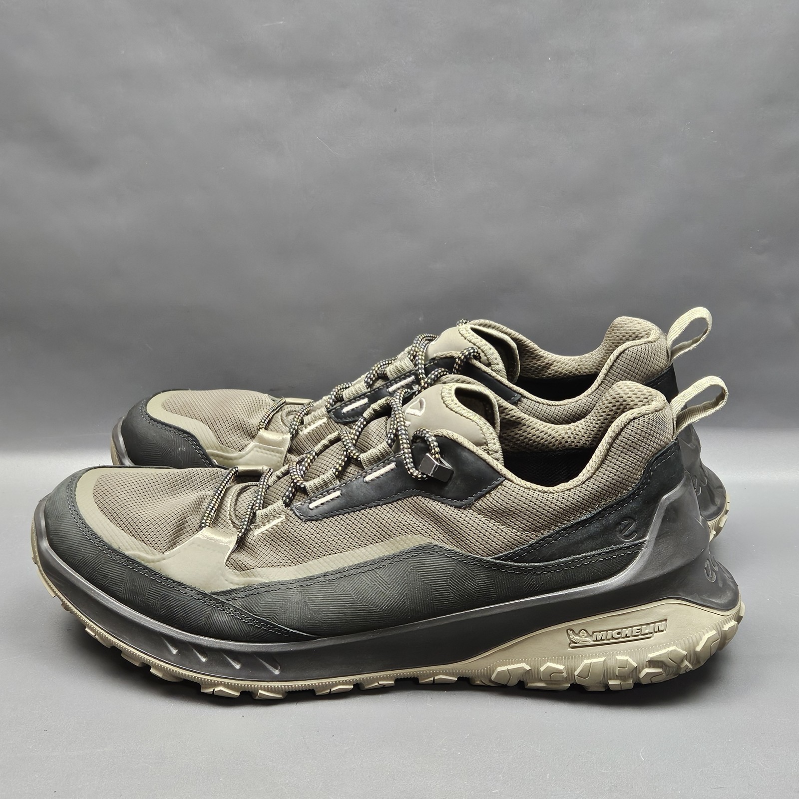 SAOLA Scarpe ECCO ULT TRN uomo taglia 12 verde impermeabile trail suola Michelin escursionismo