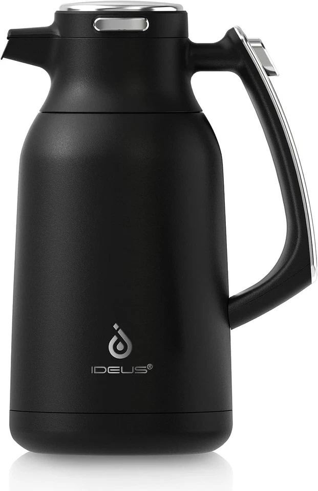 IDEUS 68oz Thermal Coffee Carafe, Insulated Stainless Steel Vacuum Flask - Image 2 of 2