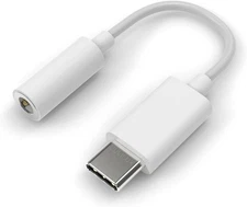 Cubilux USB C Headphone Adapter, Type C to 3.5mm Audio Dongle White, 1-Pack 