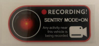 Sentry Mode Sticker suitable for Tesla Model 3/Model Y/Model S/Model X Aufkleber