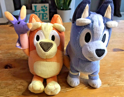 Bluey and Bingo Plush Lot of 2 Moose 8'' Stuffed Animal 2018 Hand Puppet