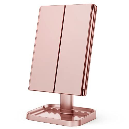 LED Vanity Mirror with 1x 2x 3x Magnification & Adjustable Lights-image