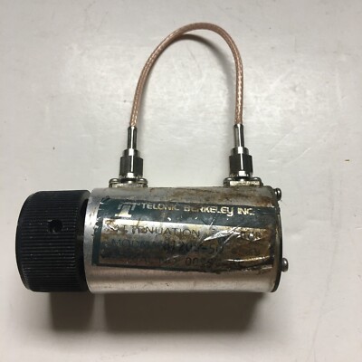 Telonic Berkeley Attenuator Model 8120S-50 0-100DB Size: 1.25''D x ~3''L